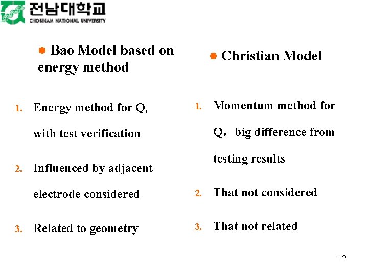 Bao Model based on energy method l 1. Energy method for Q, l 1.