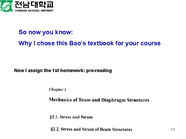 So now you know: Why I chose this Bao’s textbook for your course Now