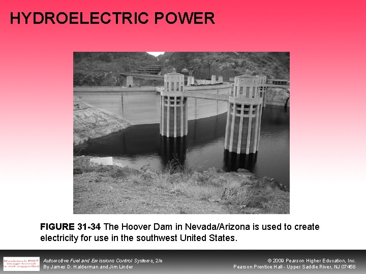 HYDROELECTRIC POWER FIGURE 31 -34 The Hoover Dam in Nevada/Arizona is used to create