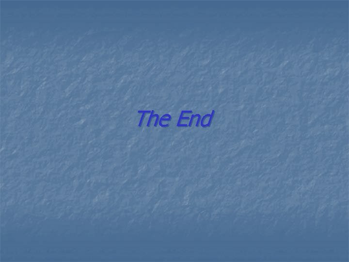 The End 