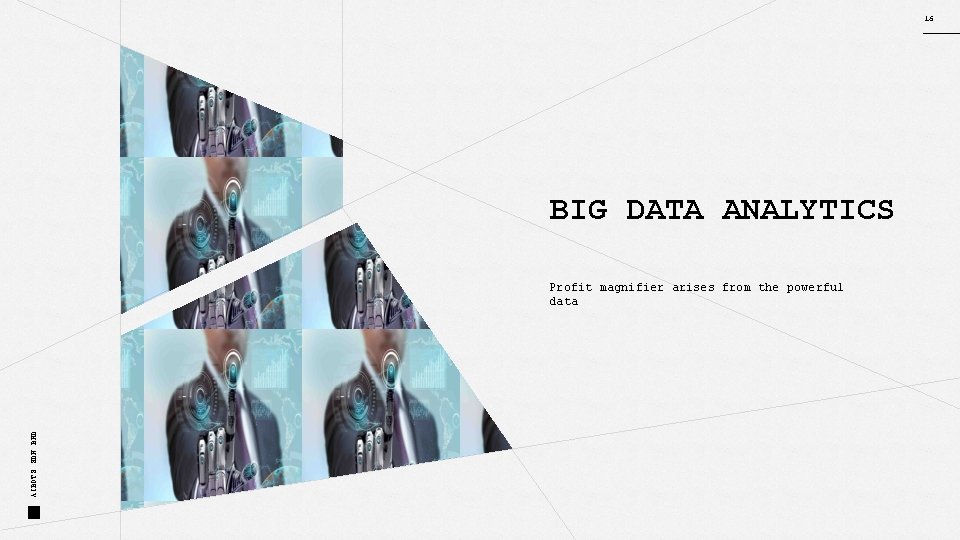 16 BIG DATA ANALYTICS AIBOTS SDN BHD Profit magnifier arises from the powerful data