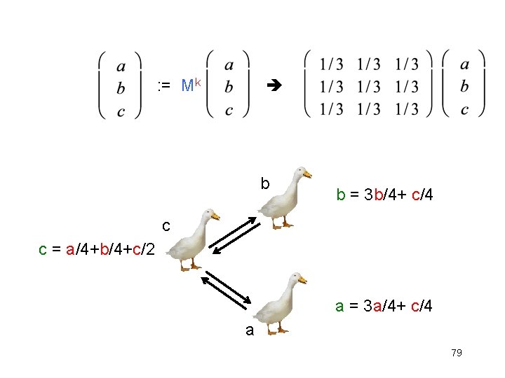 : = Mk b b = 3 b/4+ c/4 c c = a/4+b/4+c/2