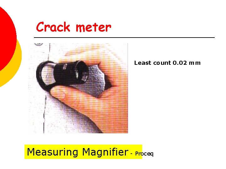 Crack meter Least count 0. 02 mm Measuring Magnifier - Proceq 