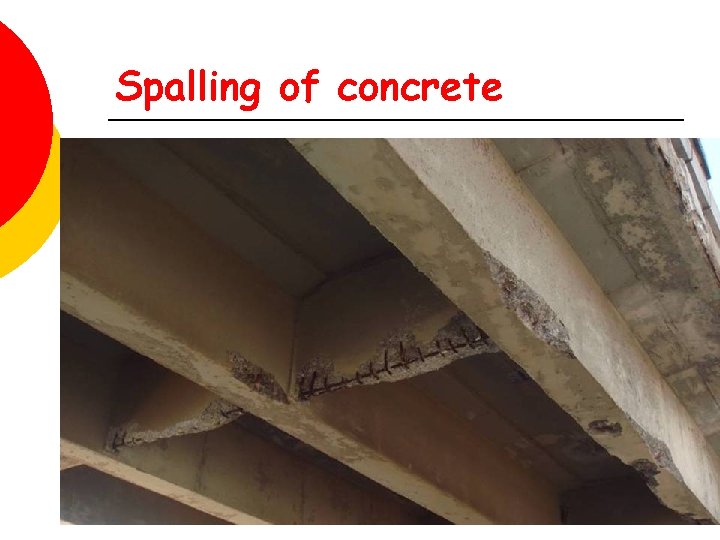 Spalling of concrete 