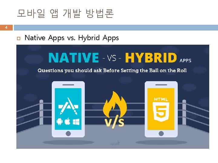 모바일 앱 개발 방법론 4 Native Apps vs. Hybrid Apps 