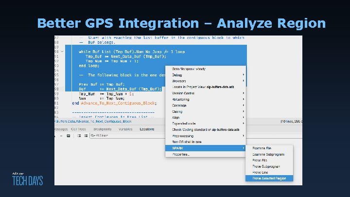 Better GPS Integration – Analyze Region 