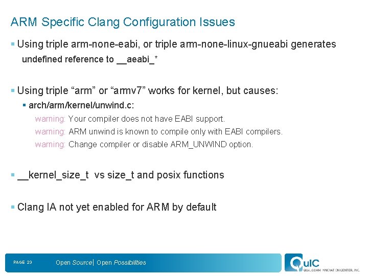 ARM Specific Clang Configuration Issues § Using triple arm-none-eabi, or triple arm-none-linux-gnueabi generates undefined