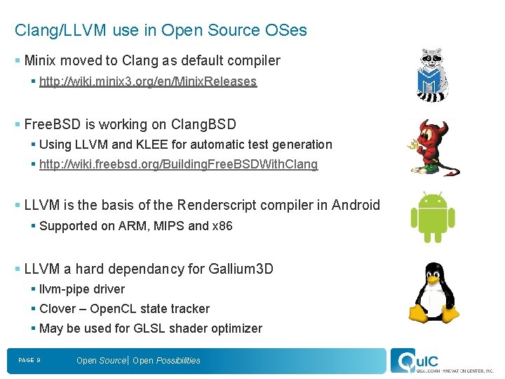 Clang/LLVM use in Open Source OSes § Minix moved to Clang as default compiler