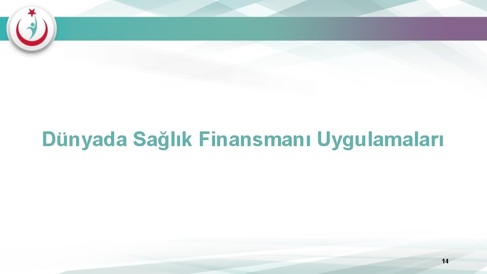 Dünyada Sağlık Finansmanı Uygulamaları 14 