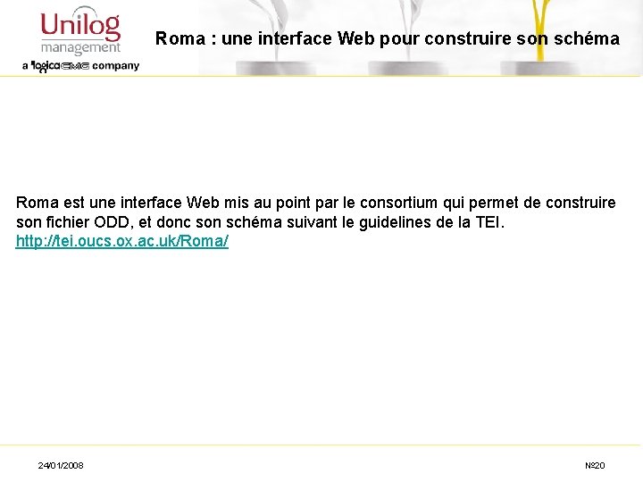 Roma : une interface Web pour construire son schéma Roma est une interface Web