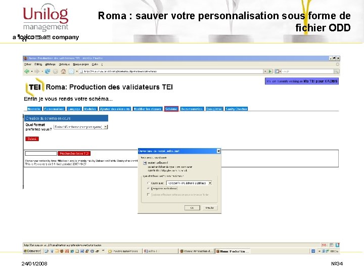 Roma : sauver votre personnalisation sous forme de fichier ODD 24/01/2008 № 34 