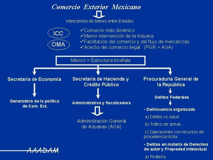 Comercio Exterior Mexicano Intercambio de bienes entre Estados ICC OMA üComercio más dinámico üMenor