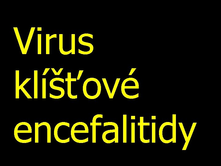 Virus klíšťové encefalitidy 