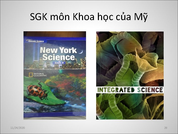 SGK môn Khoa học của Mỹ 11/24/2020 28 