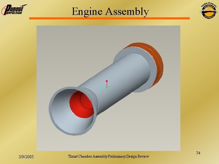 Engine Assembly 3/9/2005 Thrust Chamber Assembly Preliminary Design Review 74 