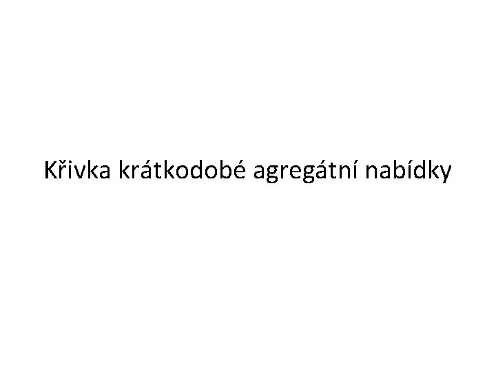 Křivka krátkodobé agregátní nabídky 