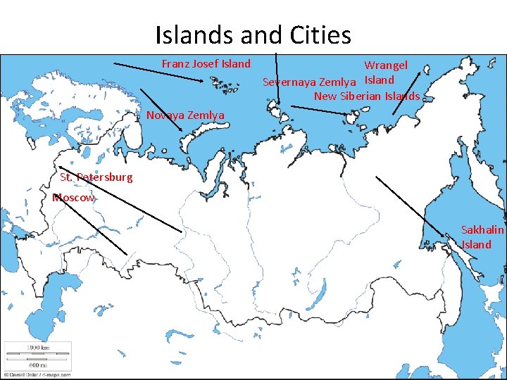Islands and Cities Franz Josef Island Wrangel Severnaya Zemlya Island New Siberian Islands Novaya
