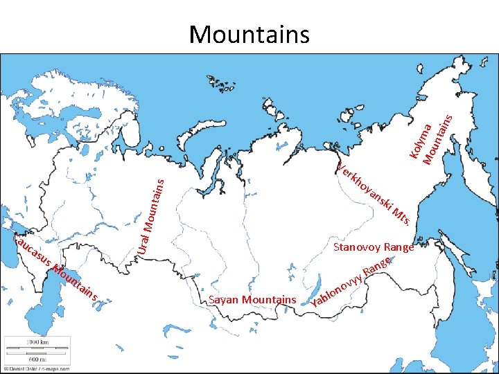 Ve ins rk ounta uc as u s. M ou nt ain s ho