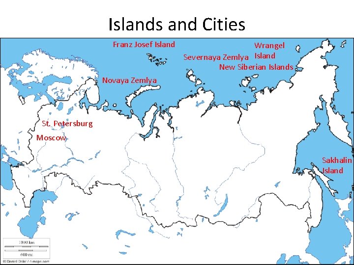 Islands and Cities Franz Josef Island Wrangel Severnaya Zemlya Island New Siberian Islands Novaya