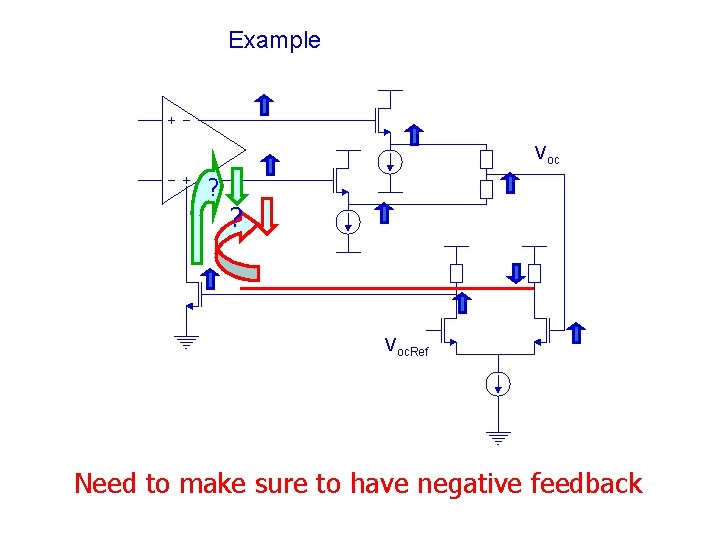 Example Voc ? ? Voc. Ref Need to make sure to have negative feedback Example Voc ? ? Voc. Ref Need to make sure to have negative feedback