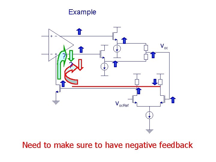 Example Voc ? ? Voc. Ref Need to make sure to have negative feedback