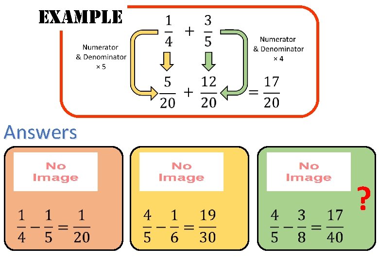 EXAMPLE Answers ? 