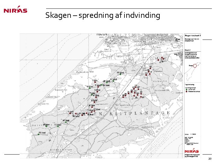 Skagen – spredning af indvinding 23 