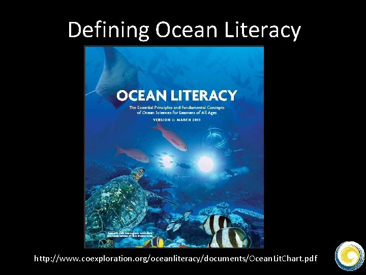 Defining Ocean Literacy http: //www. coexploration. org/oceanliteracy/documents/Ocean. Lit. Chart. pdf 