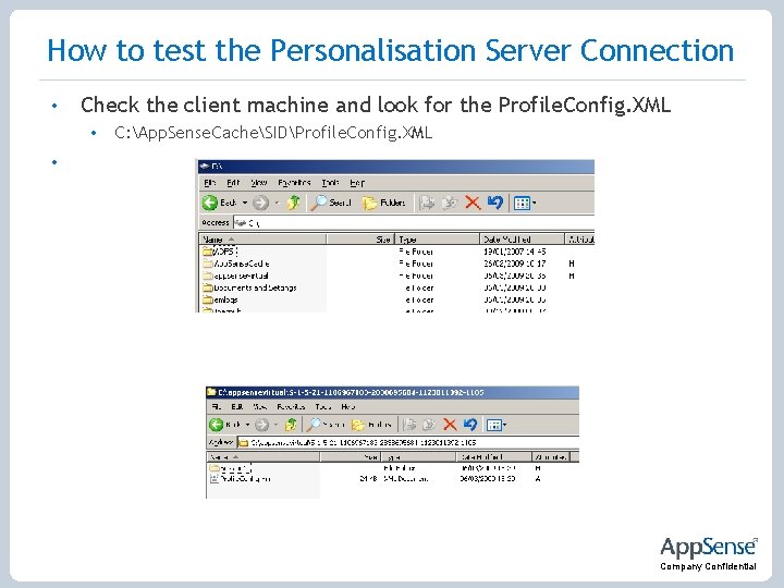 How to test the Personalisation Server Connection • Check the client machine and look