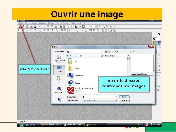 Ouvrir une image 