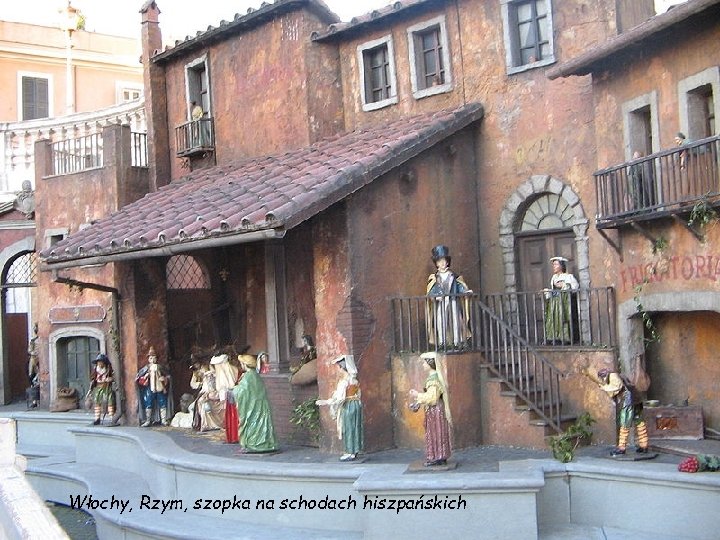 Włochy, Rzym, szopka na schodach hiszpańskich 