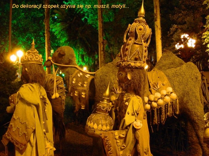 Do dekoracji szopek używa się np. muszli, motyli. . . … 