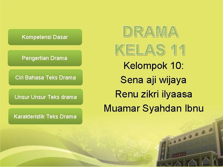 Contoh unsur ekstrinsik drama