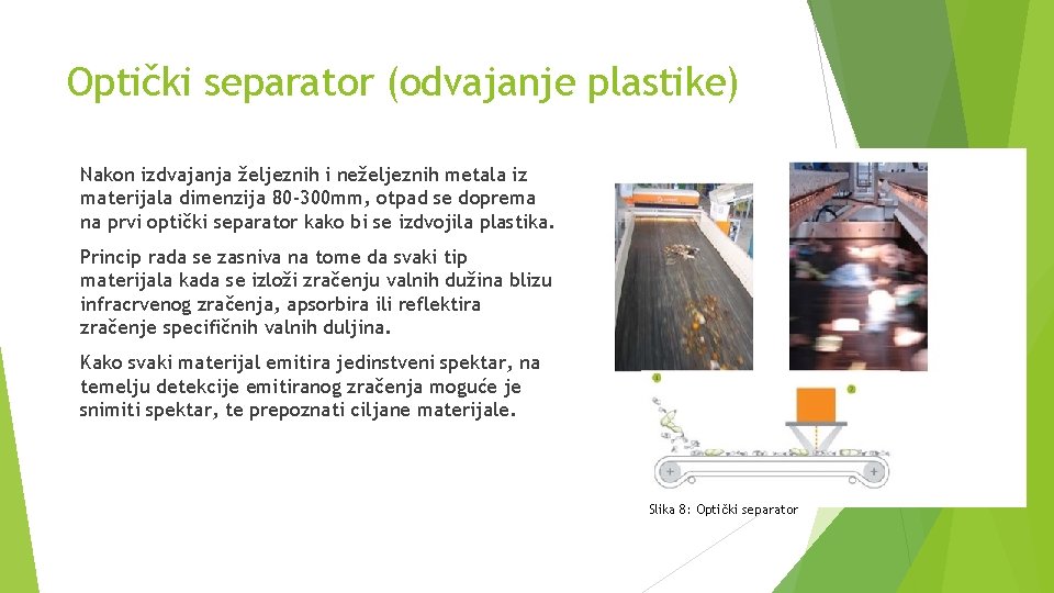 Optički separator (odvajanje plastike) Nakon izdvajanja željeznih i neželjeznih metala iz materijala dimenzija 80 Optički separator (odvajanje plastike) Nakon izdvajanja željeznih i neželjeznih metala iz materijala dimenzija 80