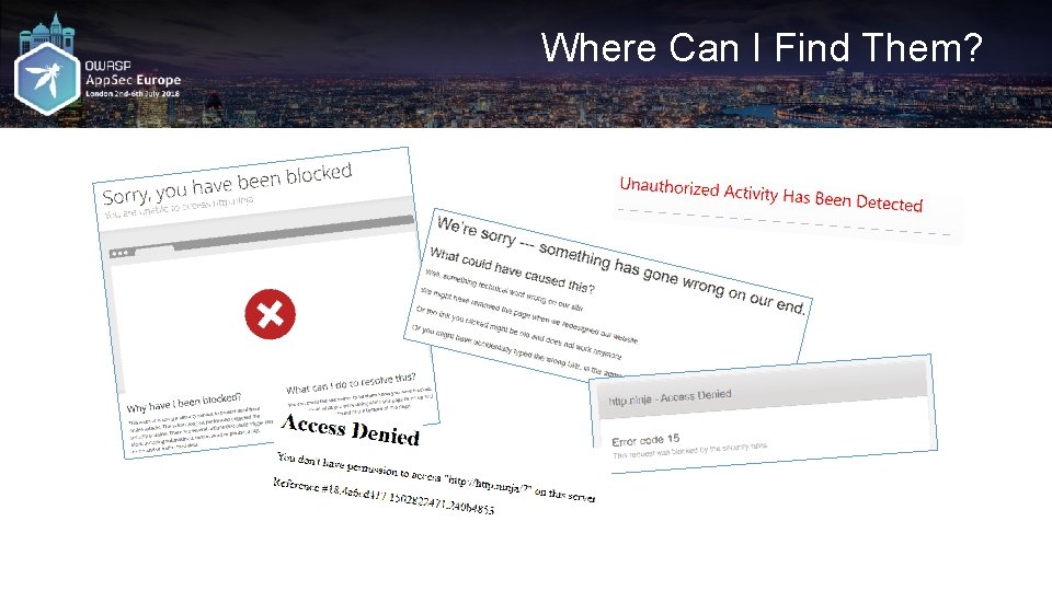 Where Can I Find Them? 