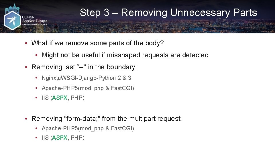 Step 3 – Removing Unnecessary Parts • What if we remove some parts of