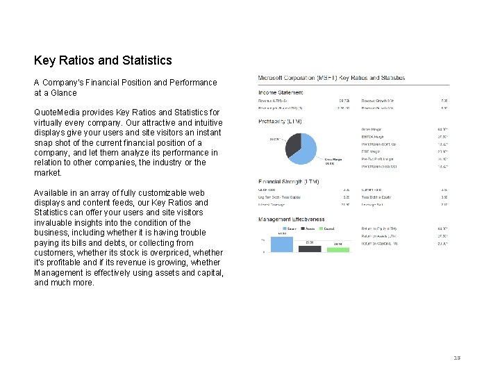 Key Ratios and Statistics A Company's Financial Position and Performance at a Glance Quote.
