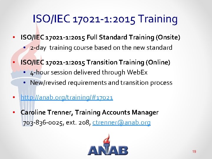 ISO/IEC 17021 -1: 2015 Training • ISO/IEC 17021 -1: 2015 Full Standard Training (Onsite)