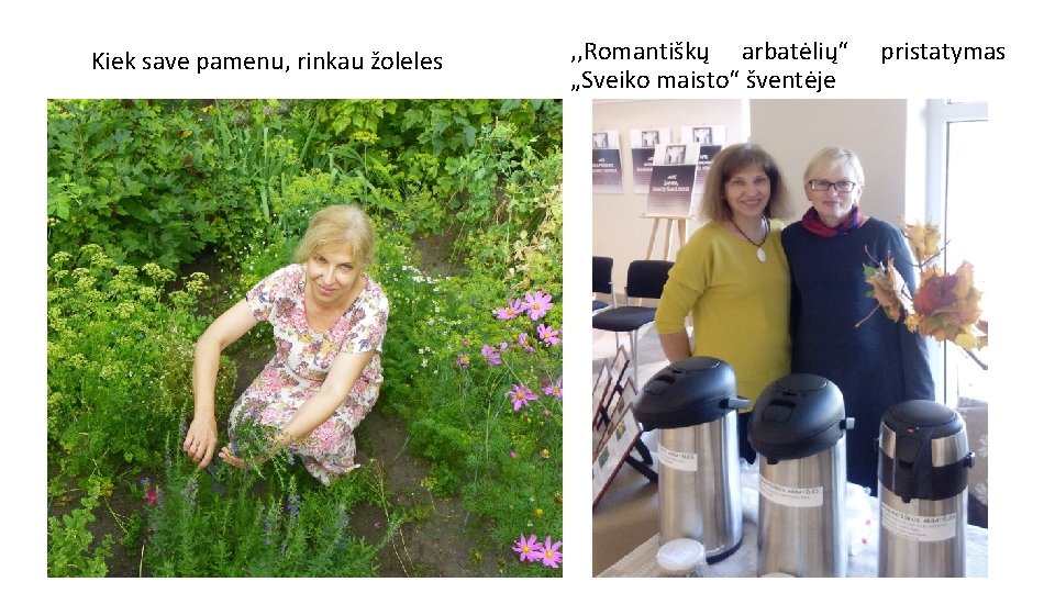 Kiek save pamenu, rinkau žoleles , , Romantiškų arbatėlių“ pristatymas „Sveiko maisto“ šventėje 