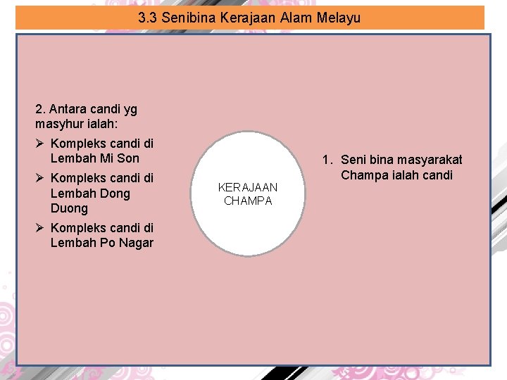 3. 3 Senibina Kerajaan Alam Melayu 2. Antara candi yg masyhur ialah: Ø Kompleks