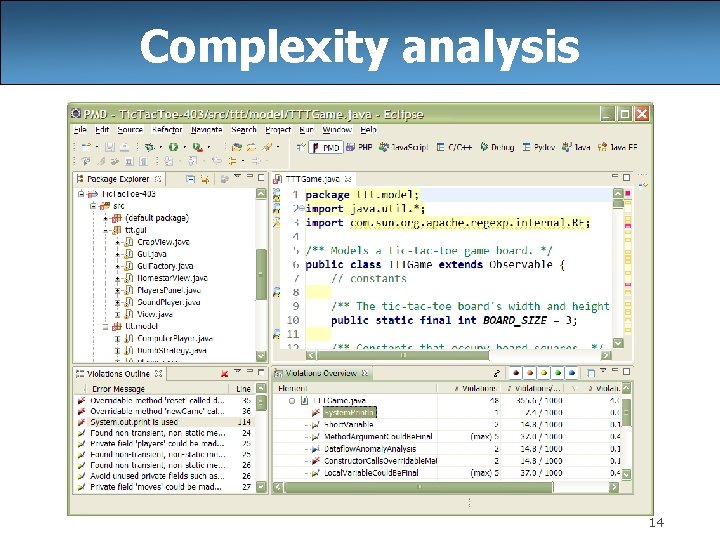 Complexity analysis 14 