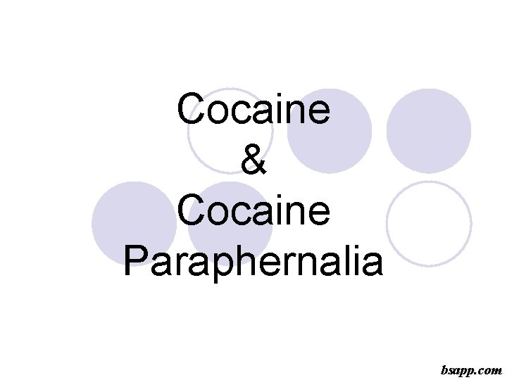 Cocaine & Cocaine Paraphernalia bsapp. com 