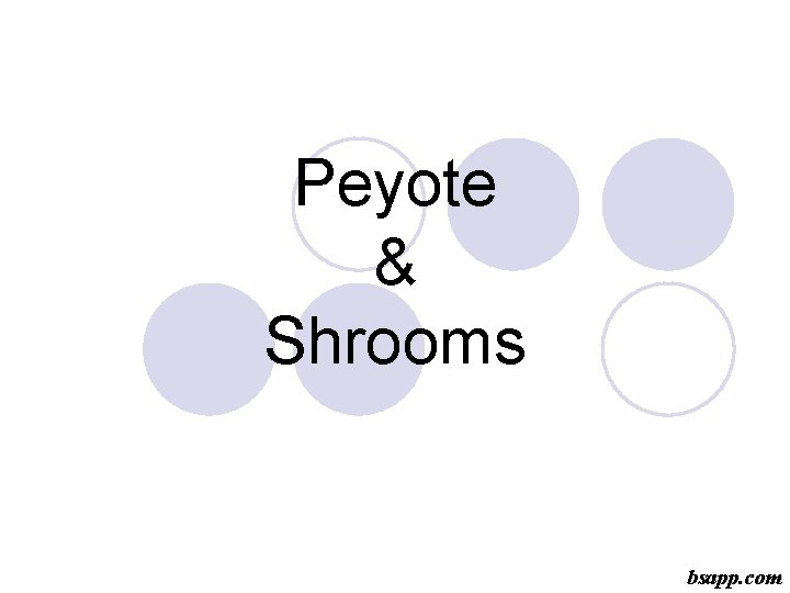 Peyote & Shrooms bsapp. com 