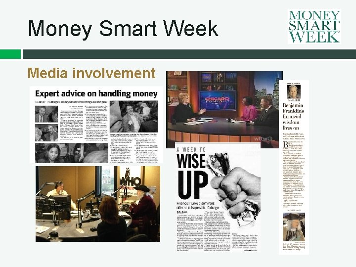 Money Smart Week Media involvement 