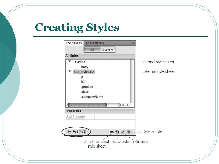 Creating Styles Creating Styles