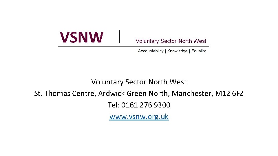 Voluntary Sector North West St. Thomas Centre, Ardwick Green North, Manchester, M 12 6