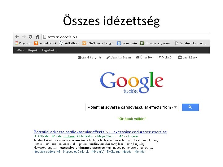 Összes idézettség 
