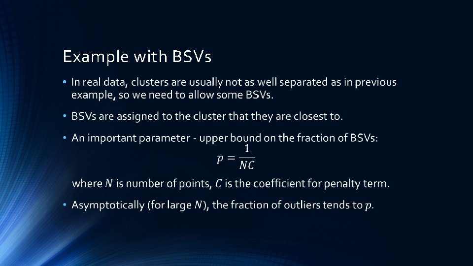 Example with BSVs • 