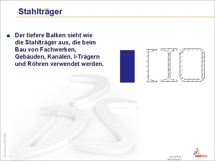 Stahlträger Der tiefere Balken sieht wie die Stahlträger aus, die beim Bau von Fachwerken,