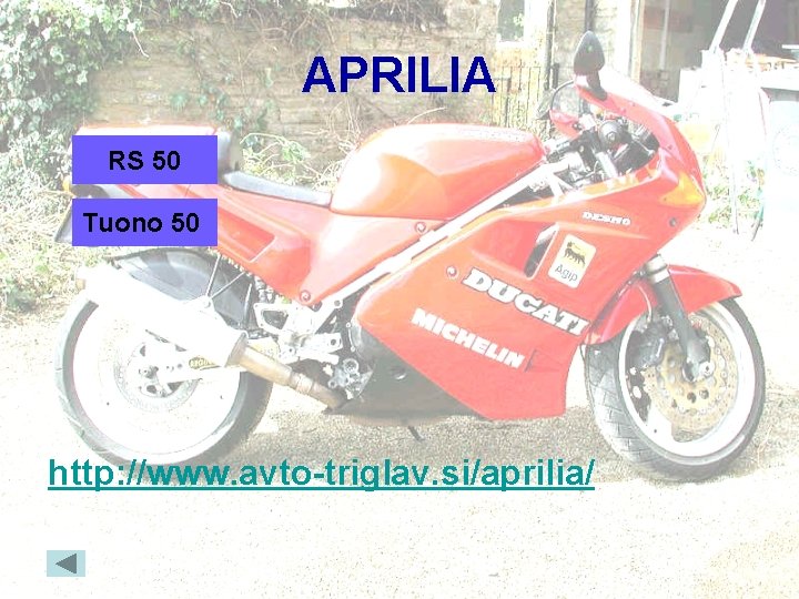 APRILIA RS 50 Tuono 50 http: //www. avto-triglav. si/aprilia/ 